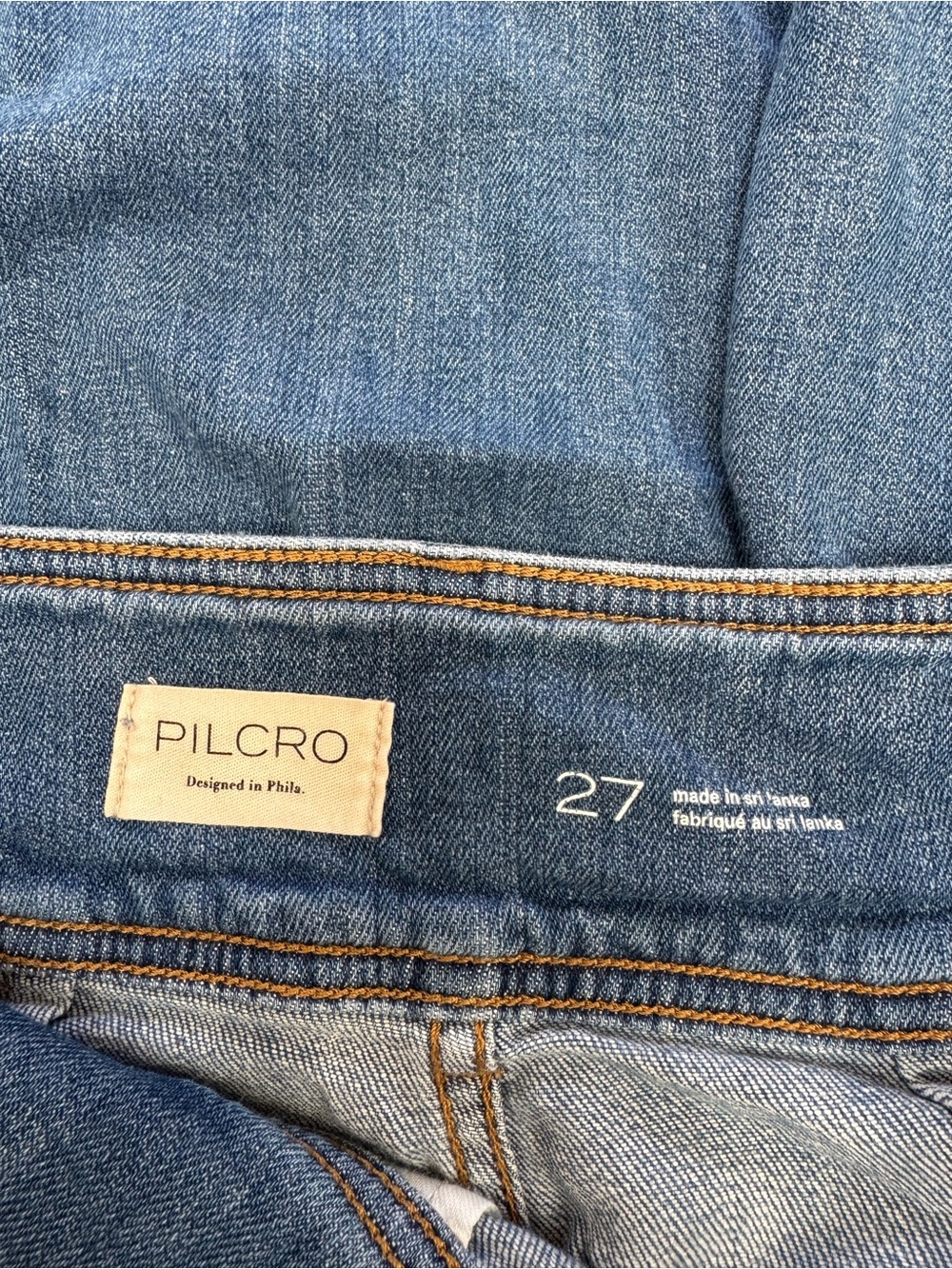 Pilcro High-Rise Wide-Leg Cropped Jeans in Medium Blue - Picture 9 of 9